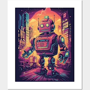 Retro-Futuristic Robots Posters and Art